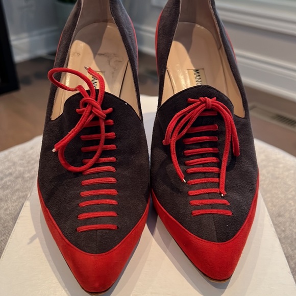 Vintage Manolo Blahnik suede pump size 38.5 - Picture 4 of 8